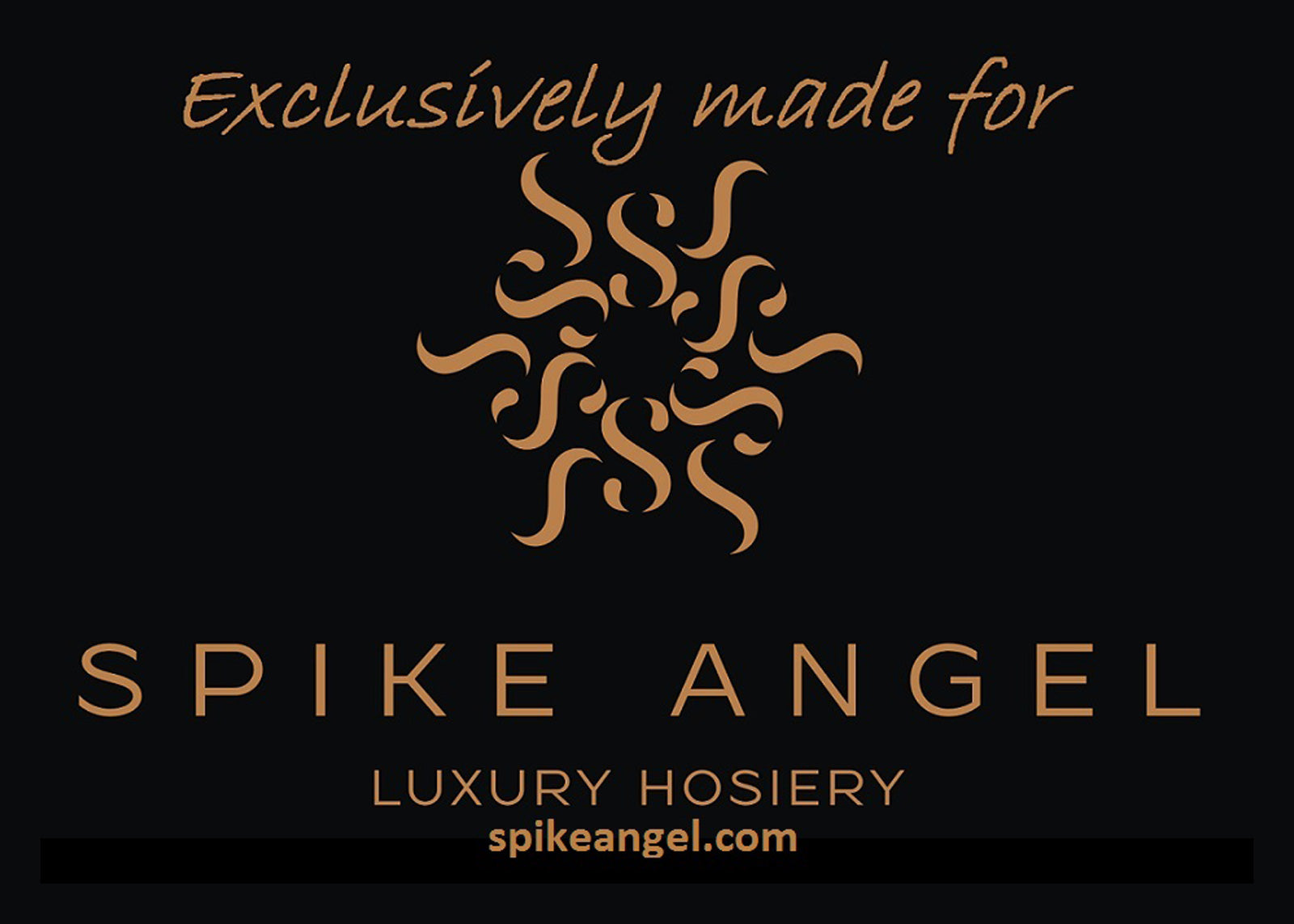 Spike Angel luxury hosiery logo on a black background