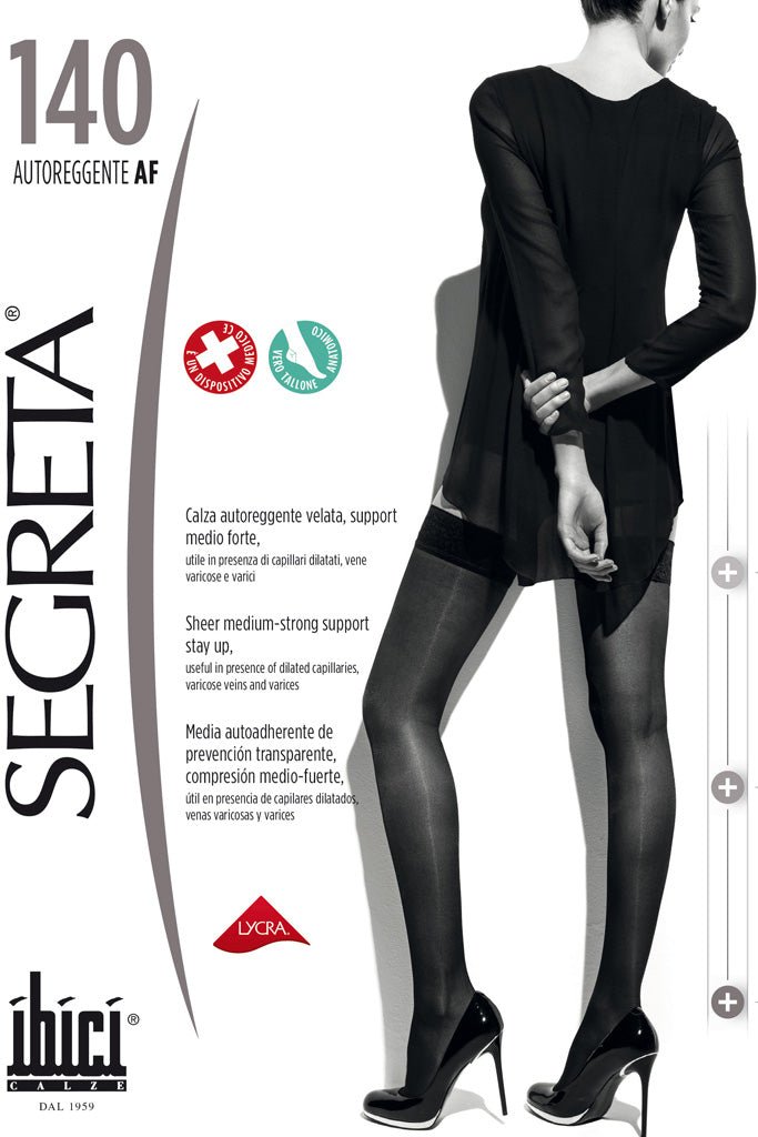 Elevate your style with Autoreggente 140 Support Hold Up Thigh Highs 18-22 mmHg 24-29 hPa for ultimate comfort.