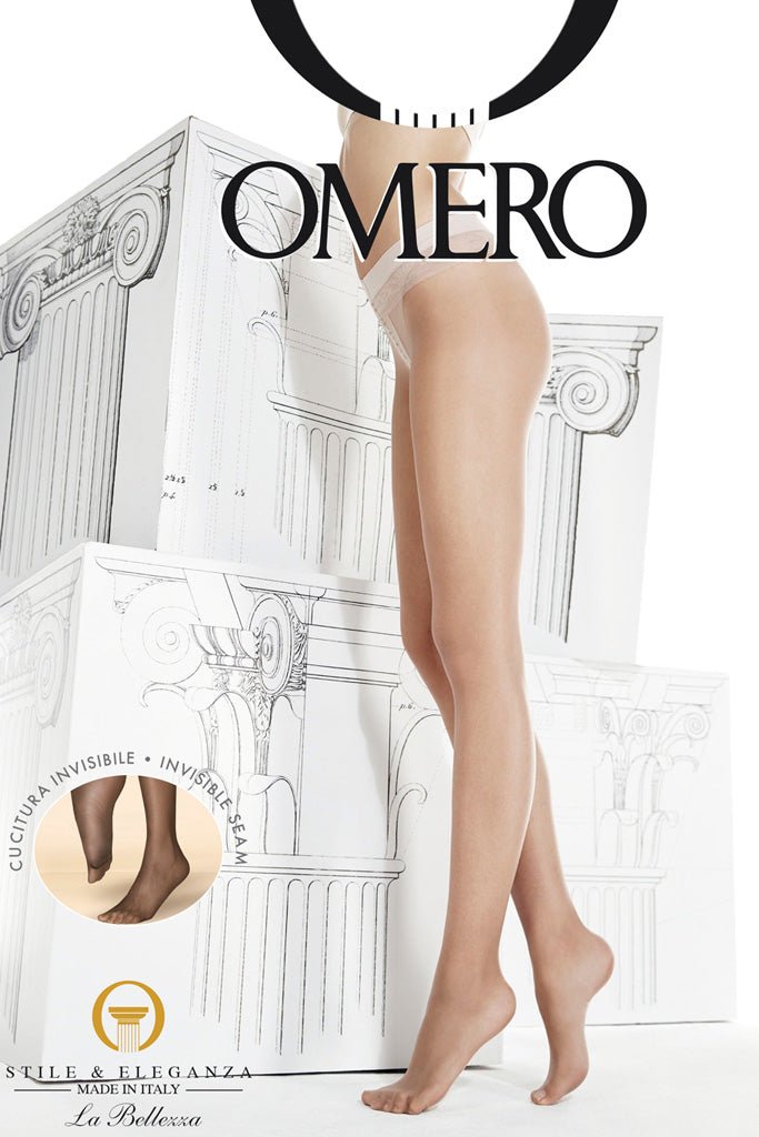 Omero Beauty 10 Den Ultra-matte Pantyhose with Mobilon 3D offers a stunning matte finish for elegant legs.