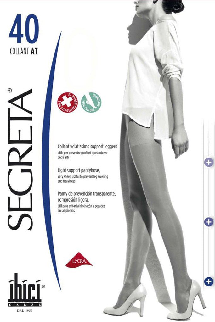 Ibici Segreta Collant 40 Support Pantyhose 8-11 mmHg 11-15 hPa for comfort and light support in stylish design.