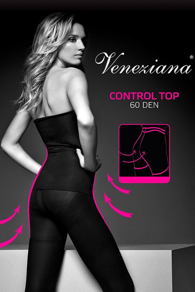 Veneziana Control Top Opaque Shaping Tights offer sleek style and support, perfect for any fashionable outfit.