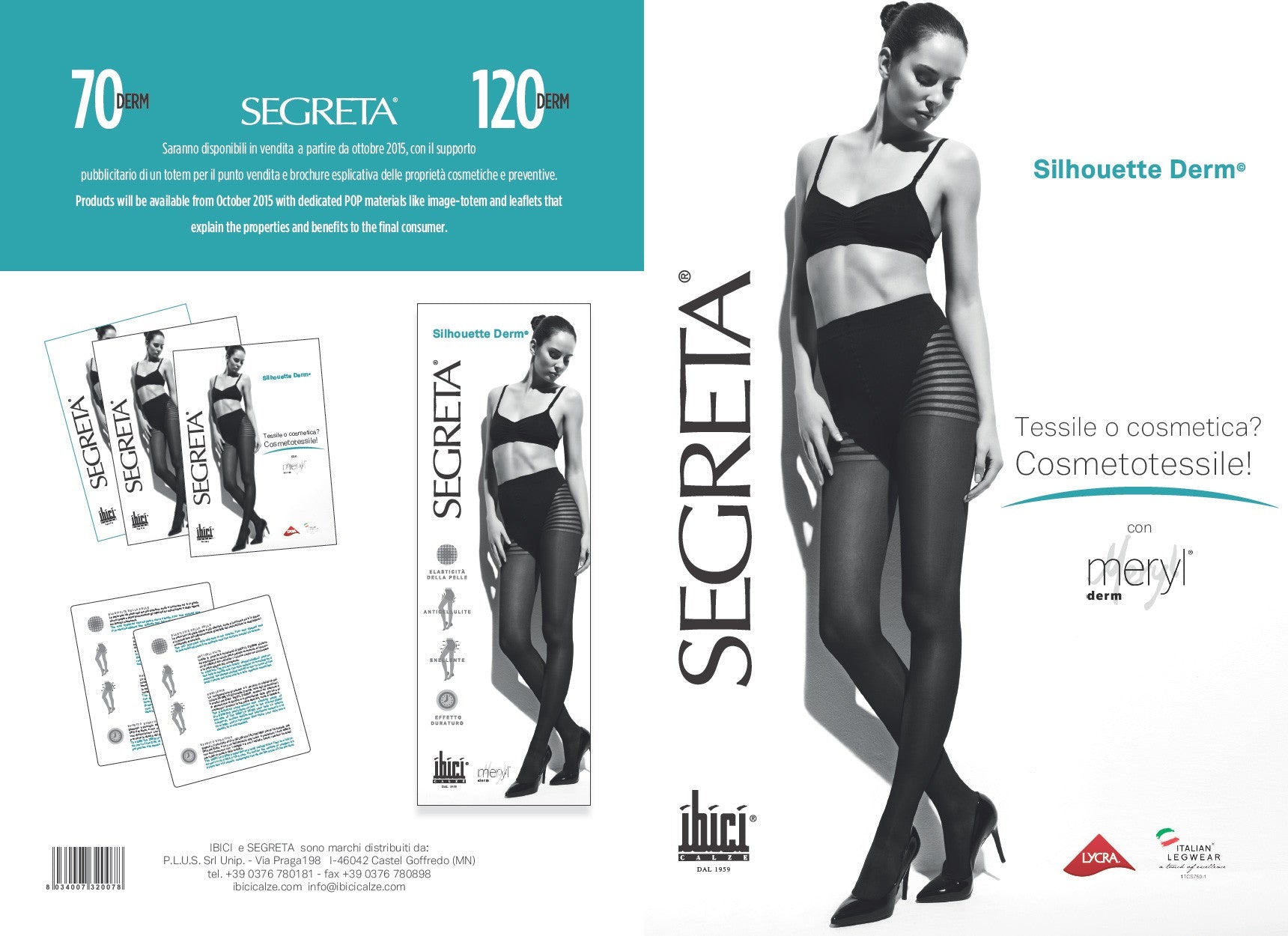 Stylish Ibici Segreta Silhouette 120 Derm Support Pantyhose 12-16 mmHg 15-21 hPa for comfort and quality wear.