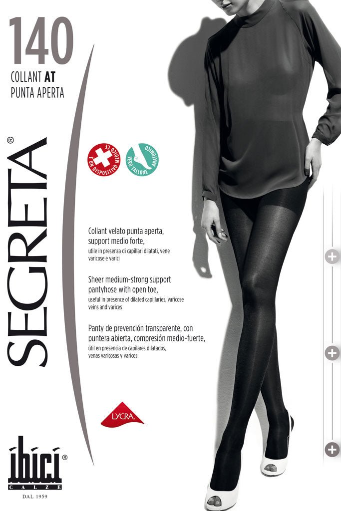Collant 140 Open Toe Support Pantyhose