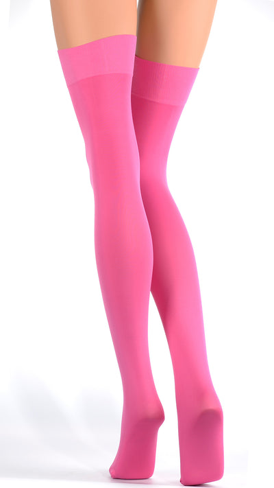 Stylish Caballero OTK Stockings in vibrant pink, perfect for trendy, versatile outfits. Embrace Italian flair today!