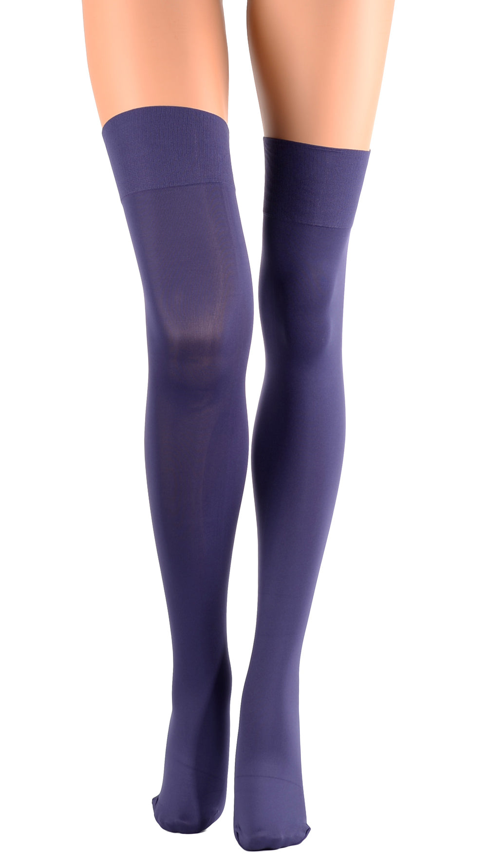 Trendy Caballero OTK Stockings in rich violet, perfect for versatile styling and chic Italian vibes.
