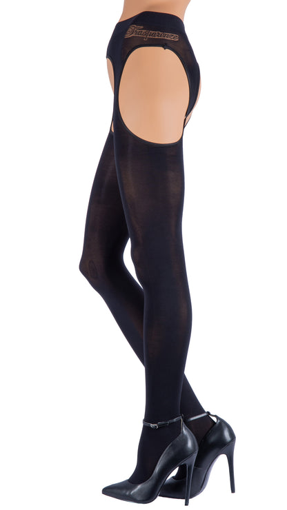 Cortina 100 Den Strip Panty Suspender Tights offer elegance and allure for a glamorous night out.