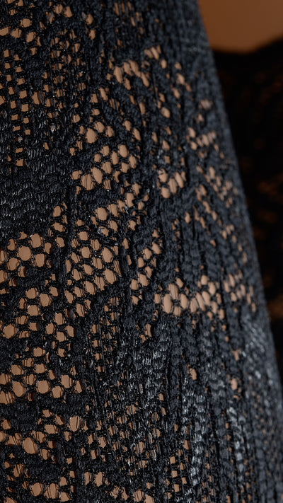 Eleonora 30 Den Lace Top Stockings showcase elegant lace detailing, perfect for a sophisticated look.