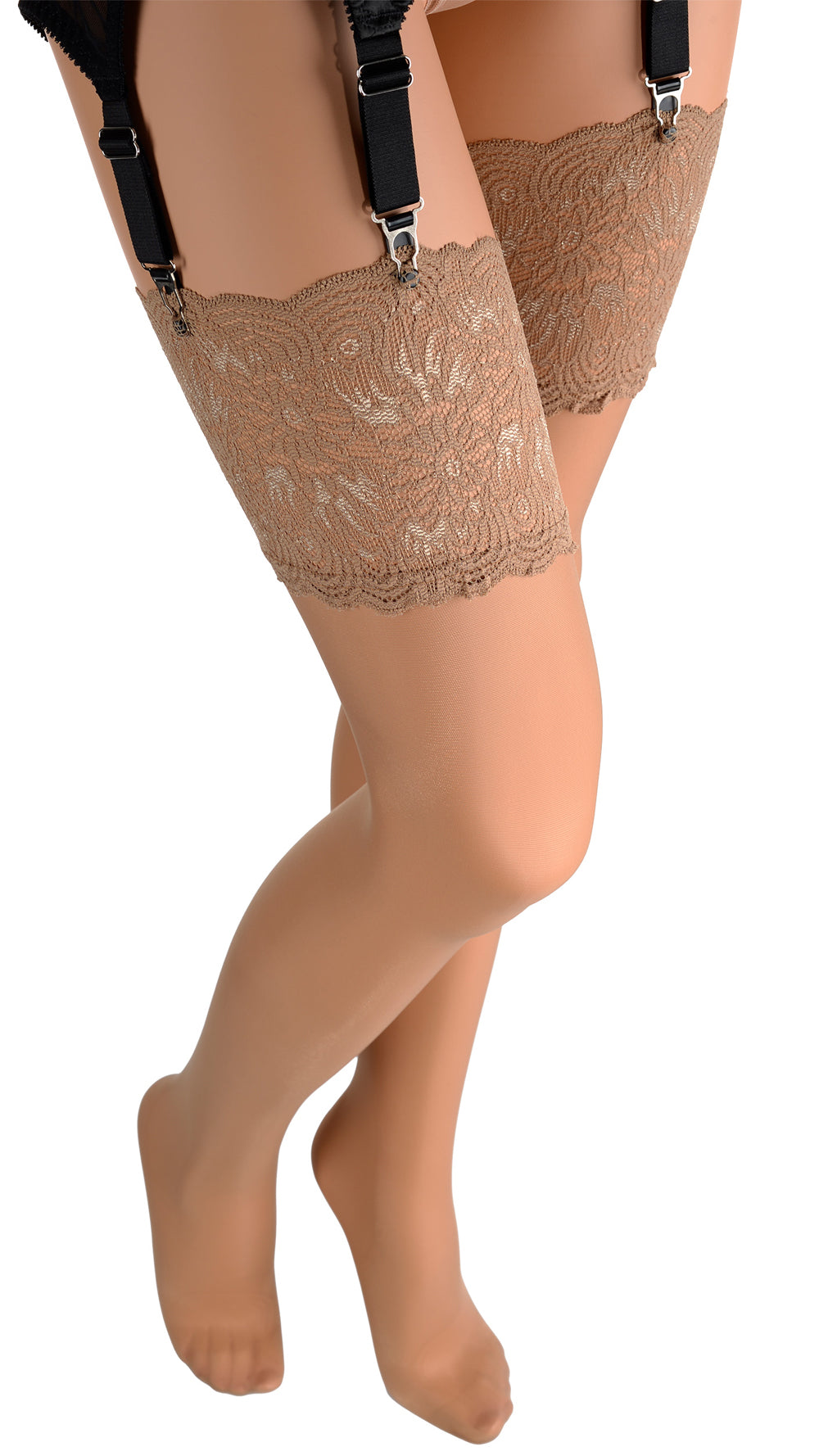 Elevate your style with Eleonora 30 Den Lace Top Stockings, perfect for an elegant allure and intimate moments.