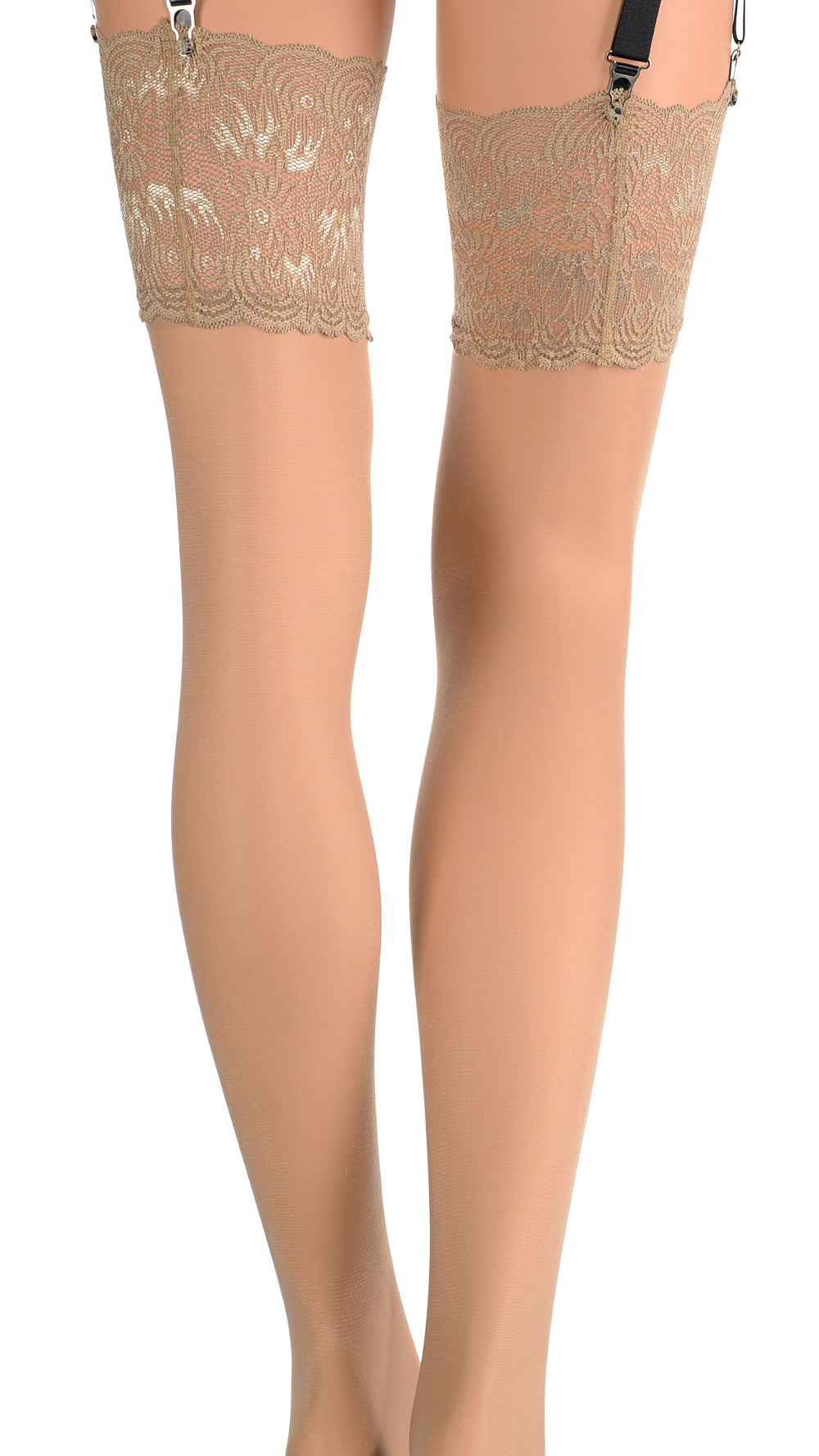 Elegantly designed Eleonora 30 Den Lace Top Stockings, perfect for adding allure to any outfit.