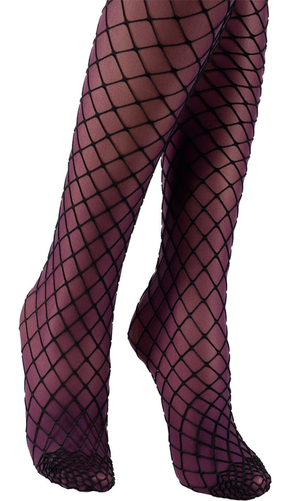 Eudoro Fishnet Over The Knee Tights offer a chic style, perfect for daring ensembles and glamorous occasions.