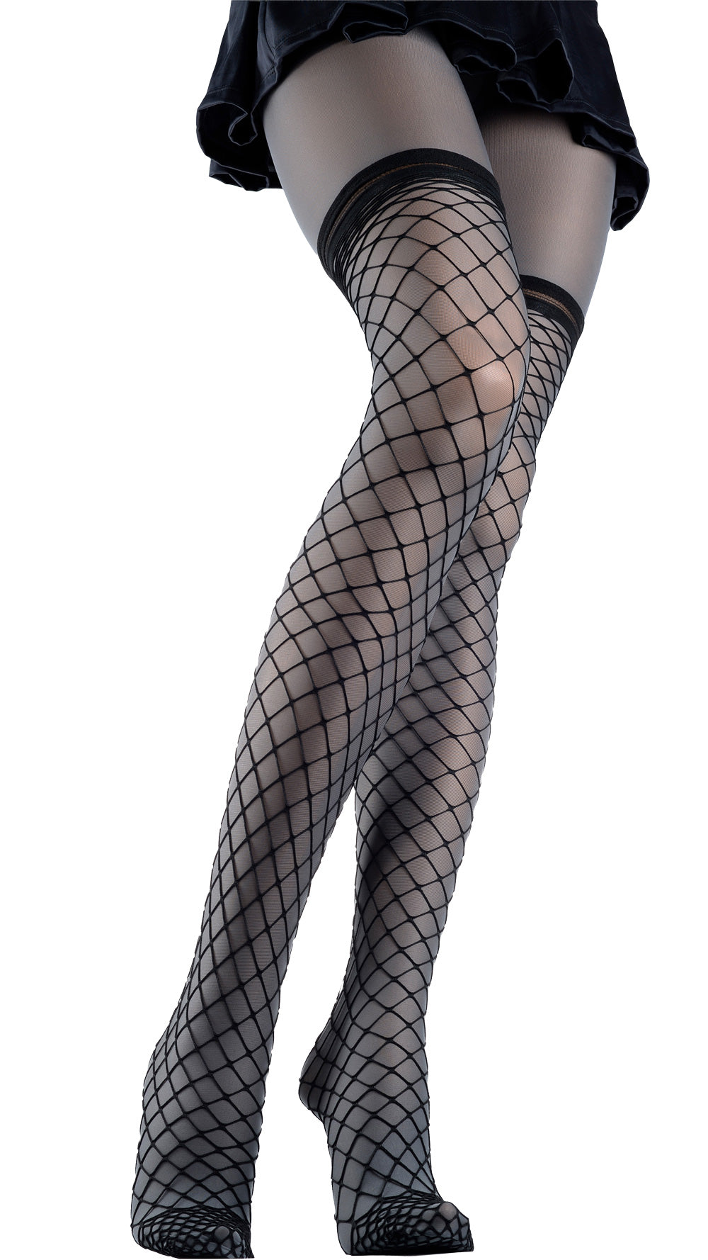 Eudoro Fishnet Over The Knee Tights enhance your chic style with bold elegance, perfect for any daring outfit.