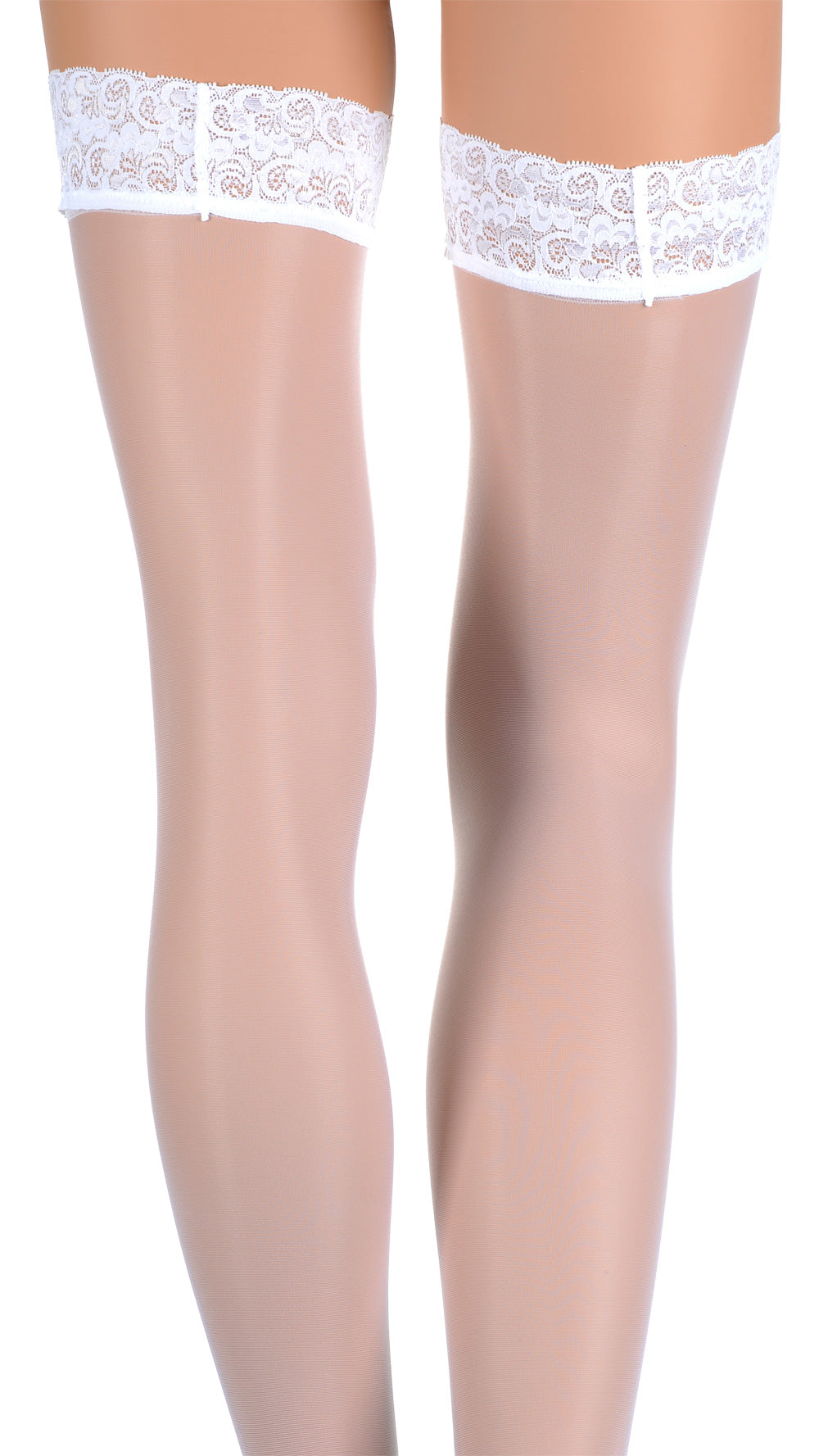 Fanny 15 Den Lace Top Thigh Highs for Elegant Legs, featuring delicate lace tops for a sophisticated look.