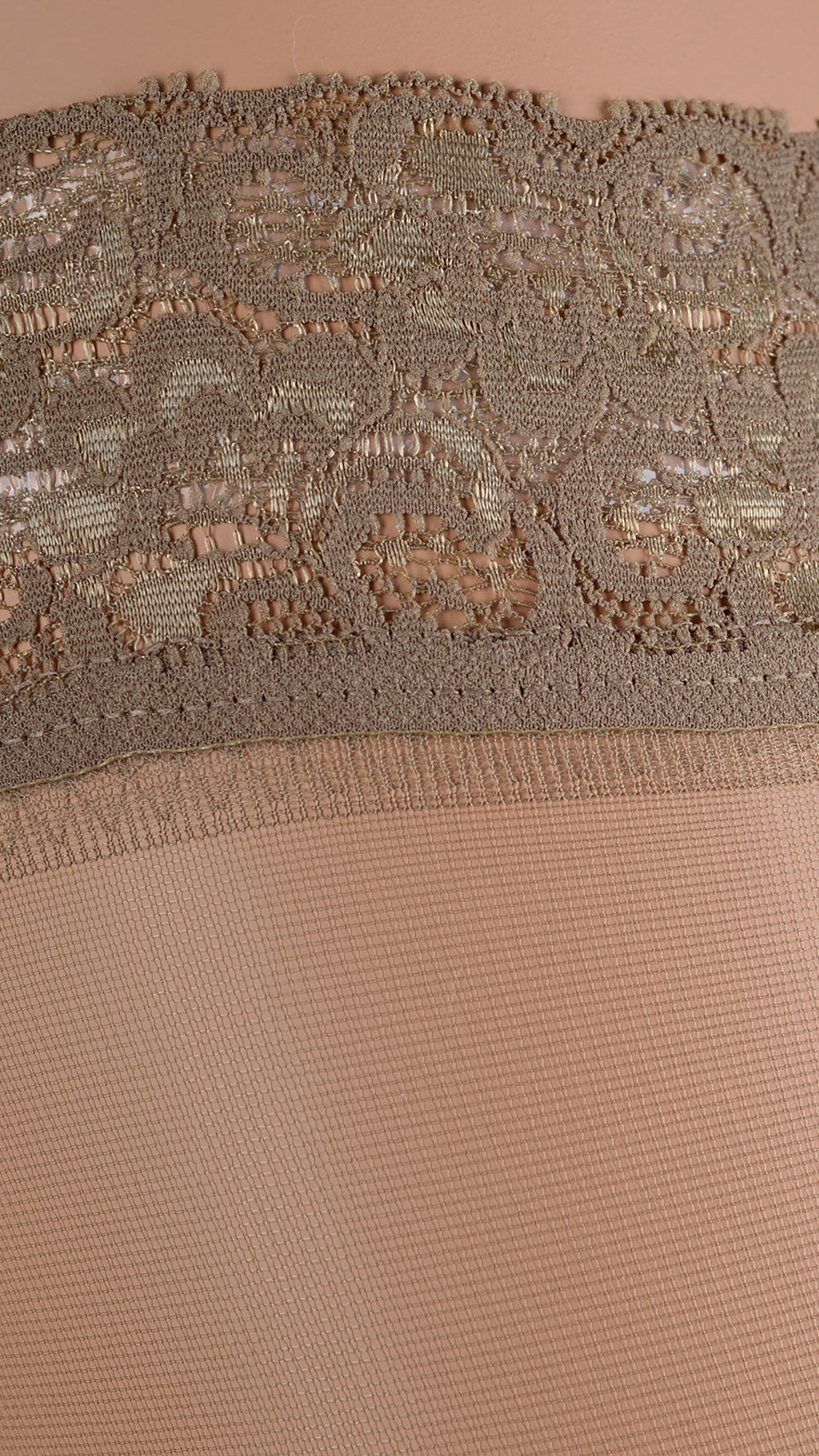 Fanny 15 Den Lace Top Thigh Highs feature elegant lace detailing for a sophisticated look perfect for special occasions.
