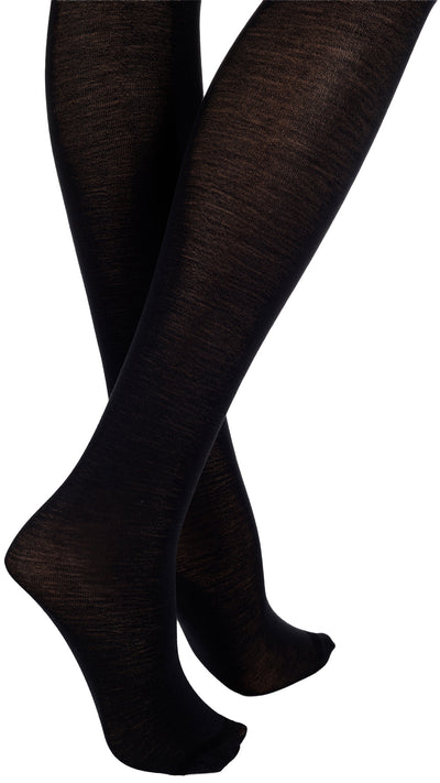 Stylish and warm, Jennifer 100 Den Merino Wool Thigh Highs by Trasparenze are perfect for cooler days.
