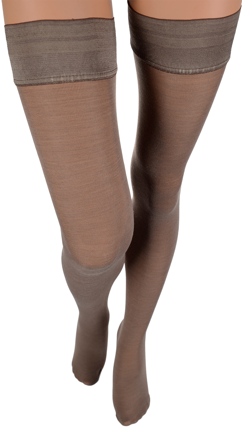 Luxurious Trasparenze Jennifer 100 Den Merino Wool Thigh Highs offer warmth and style for cooler days.