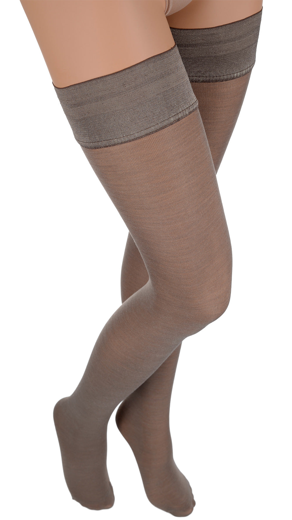 Luxurious Jennifer 100 Den Merino Wool Thigh Highs from Trasparenze, perfect for cozy warmth on cooler days.
