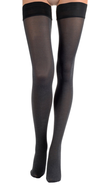 Stylish Melany 80 Den Soft Cotton Thigh Highs, perfect for warmth and comfort on chilly days. Ideal for any outfit.