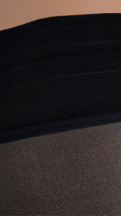 Soft cotton tops of Melany 80 Den Soft Cotton Thigh Highs by Trasparenze, perfect for warmth and style.