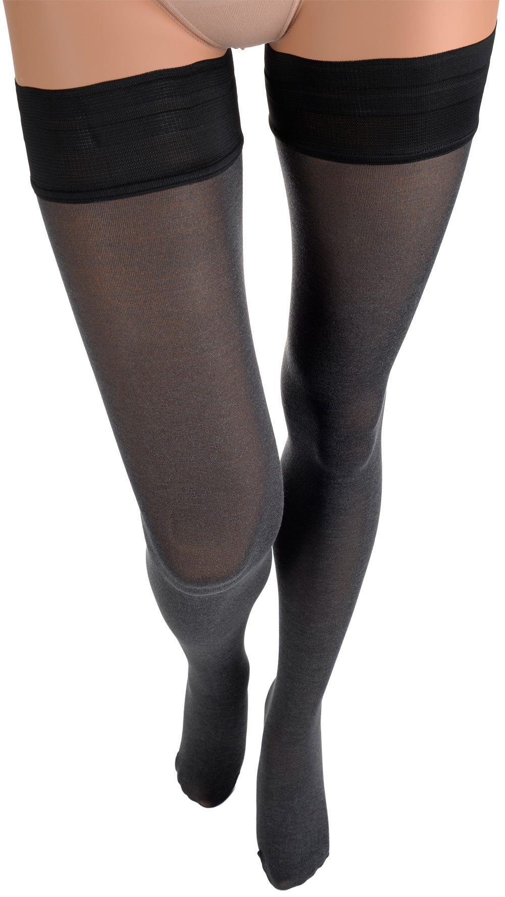 Stylish Melany 80 Den Soft Cotton Thigh Highs in a soft cotton blend for warmth and comfort on chilly days.