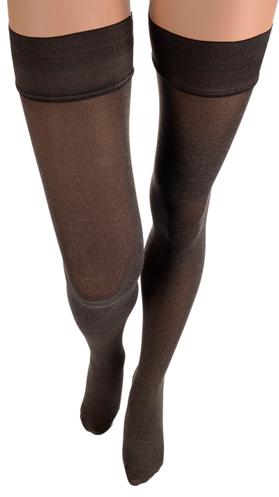 Stylish Melany 80 Den Soft Cotton Thigh Highs, perfect for warmth and comfort on chilly days. Ideal for any outfit.