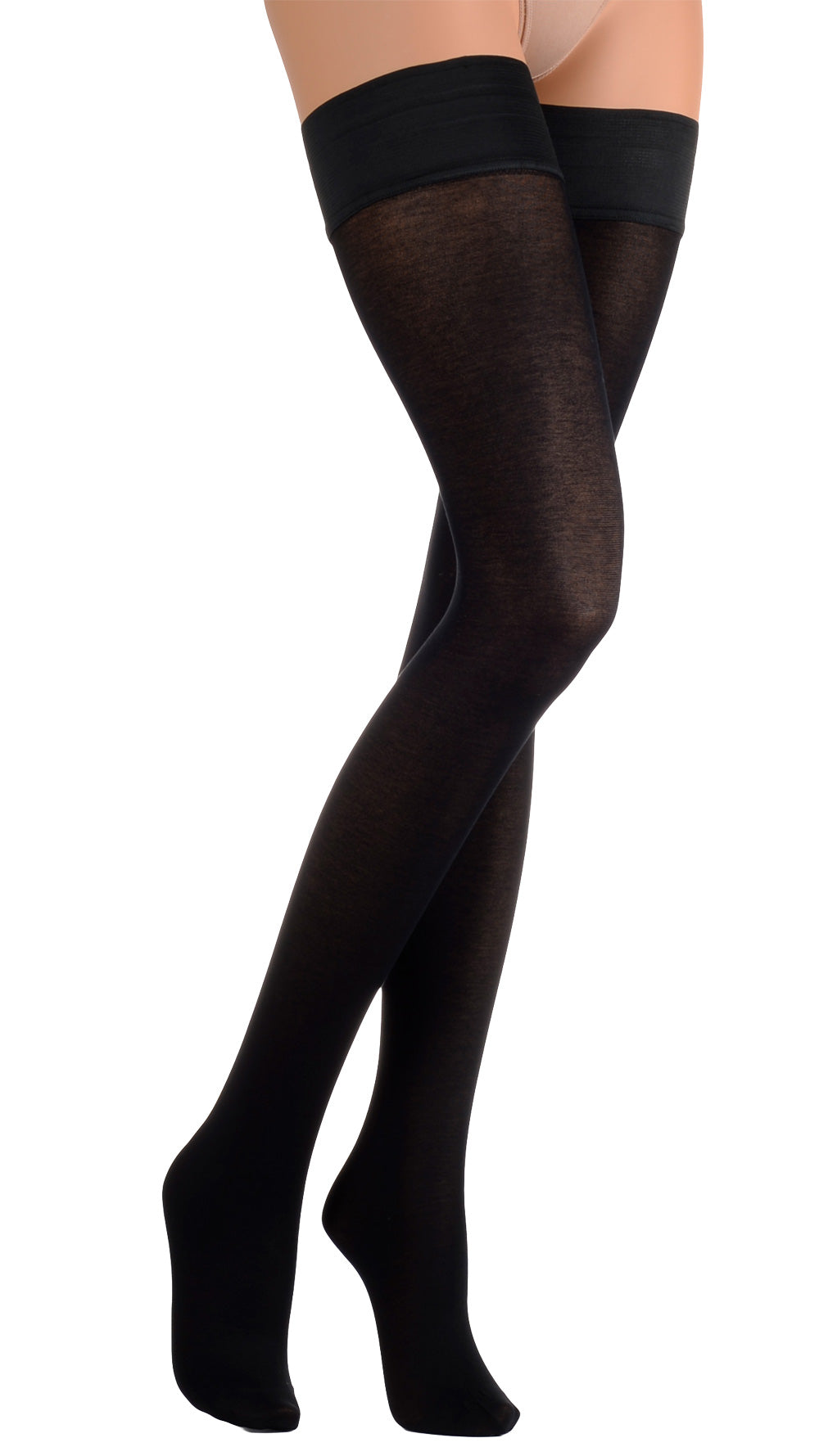 Stylish Trasparenze Melany 80 Den Soft Cotton Thigh Highs offer warmth and comfort for chilly days.