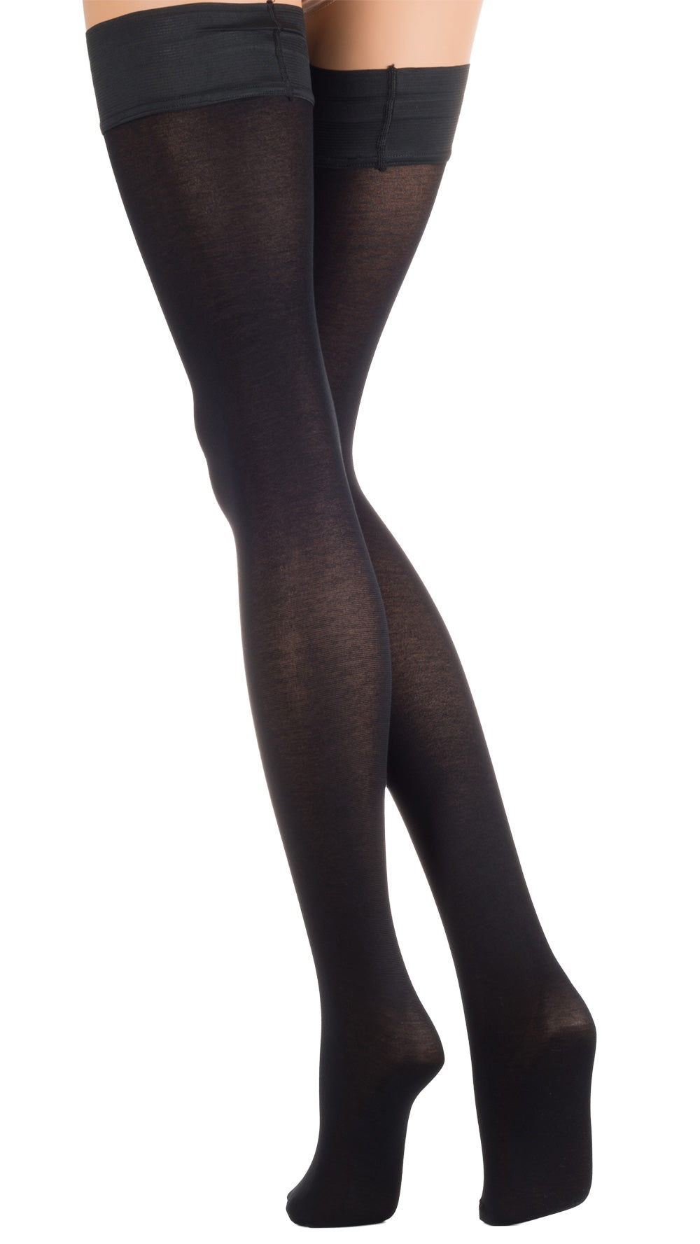 Stylish Melany 80 Den Soft Cotton Thigh Highs by Trasparenze, perfect for warmth and elegance on chilly days.