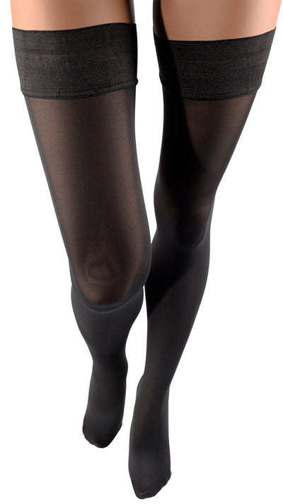 Elevate your style with Miranda 70 Den Opaque Thigh Highs, perfect for an elegant evening look.