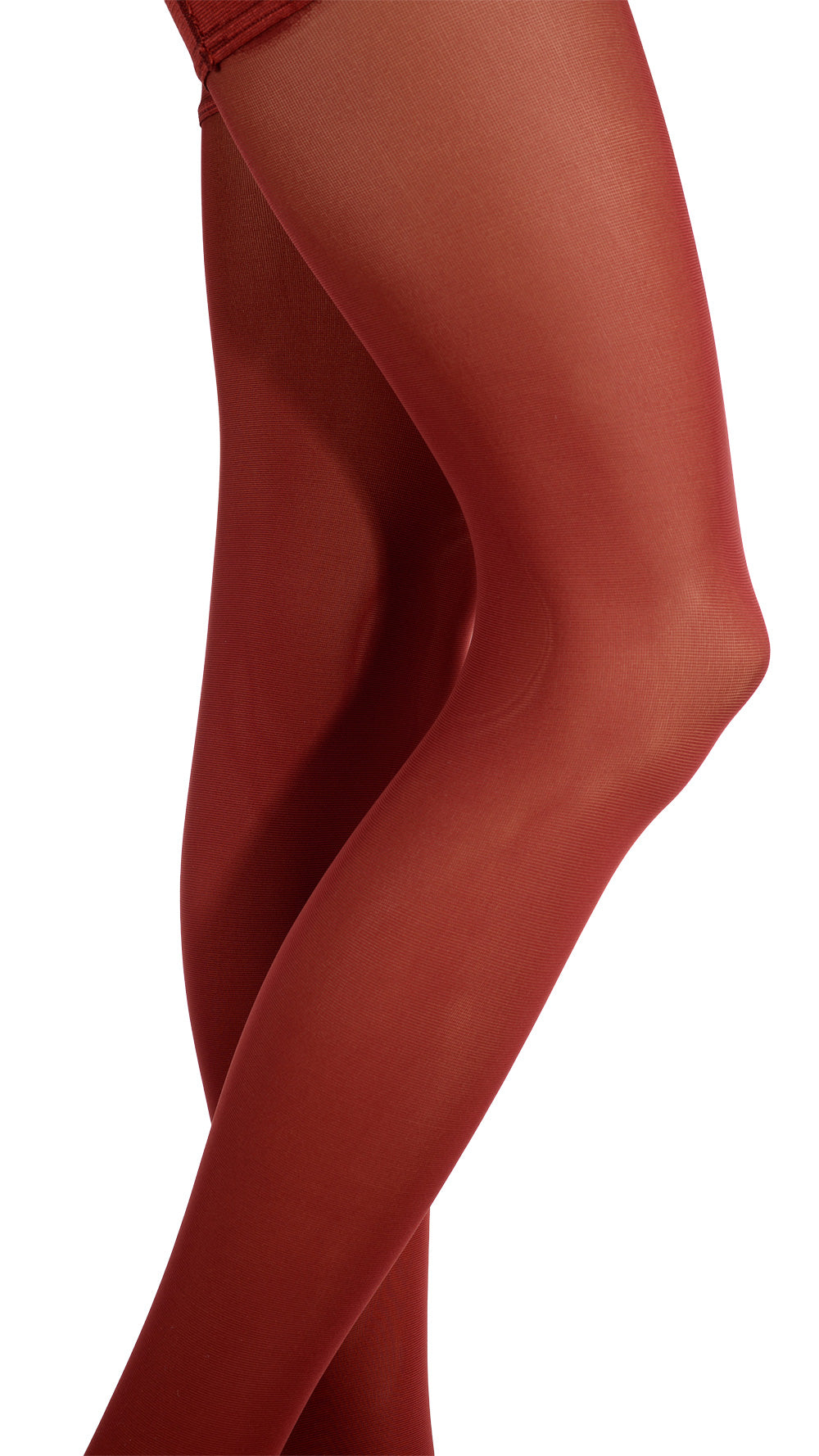 Miranda 70 Den Opaque Thigh Highs in rich burgundy for an elegant, stylish look perfect for any occasion.