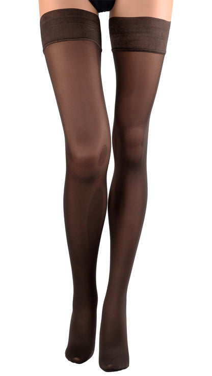 Elevate your style with Miranda 70 Den Opaque Thigh Highs, perfect for an elegant evening look.