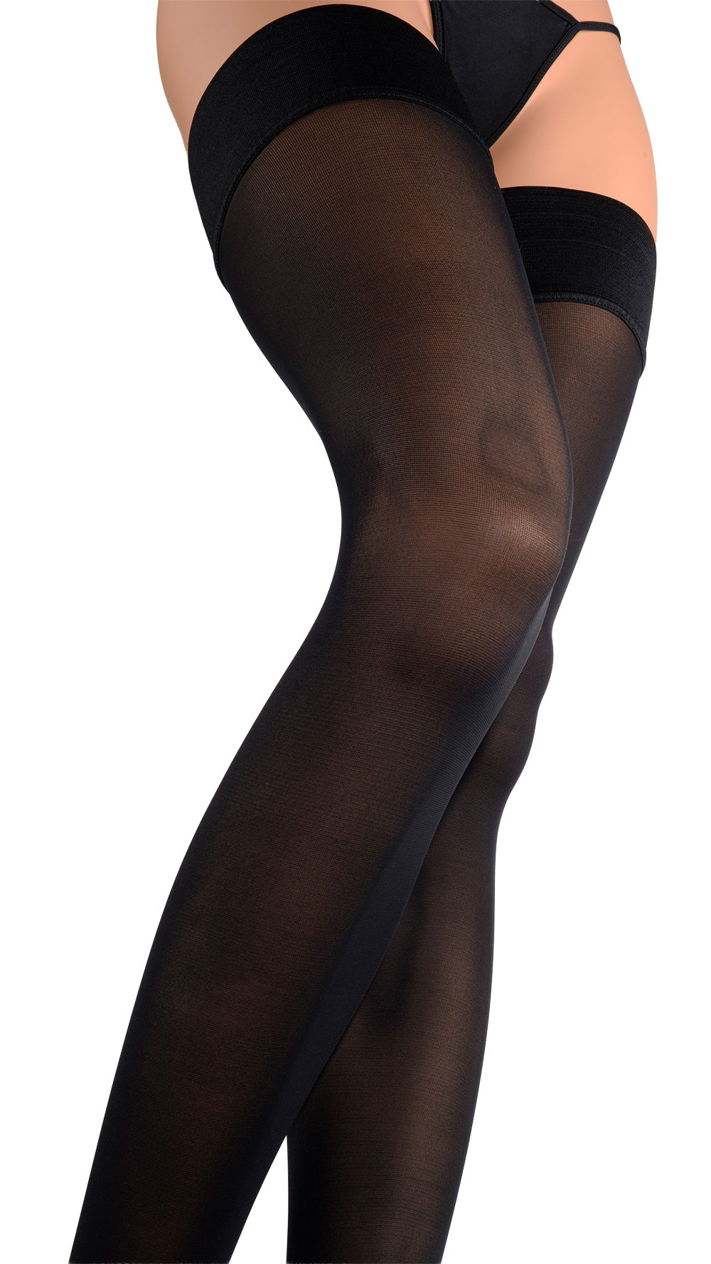 Elevate your style with Miranda 70 Den Opaque Thigh Highs, perfect for an elegant evening look.