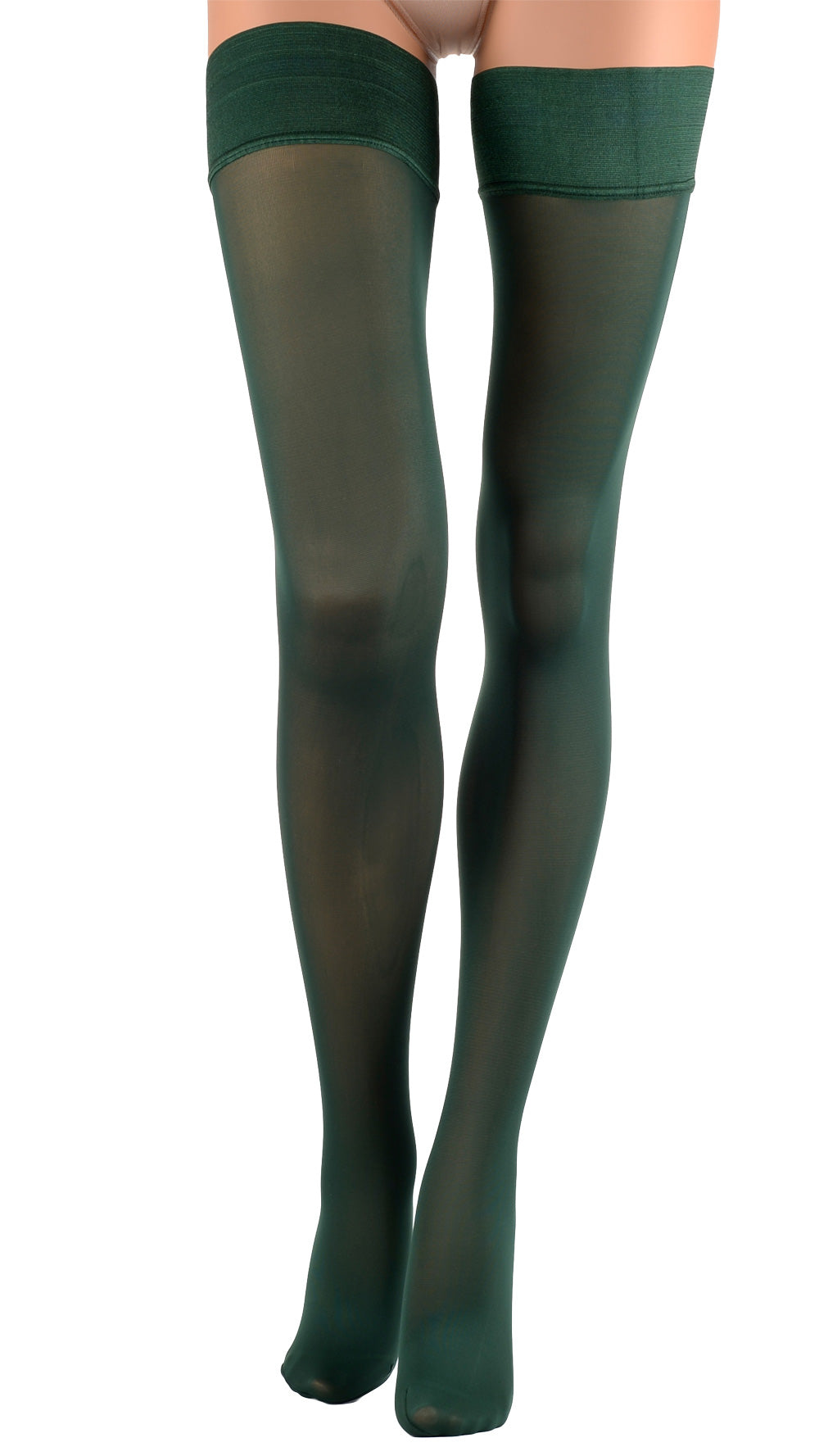 Elevate your look with Miranda 70 Den Opaque Thigh Highs in rich petrolio, perfect for elegant occasions.