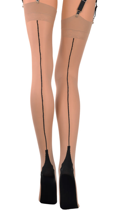 Pennac 20 Den Back Seamed Stockings for Elegant Allure