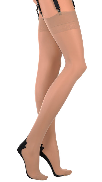 Pennac 20 Den Back Seamed Stockings for Elegant Allure