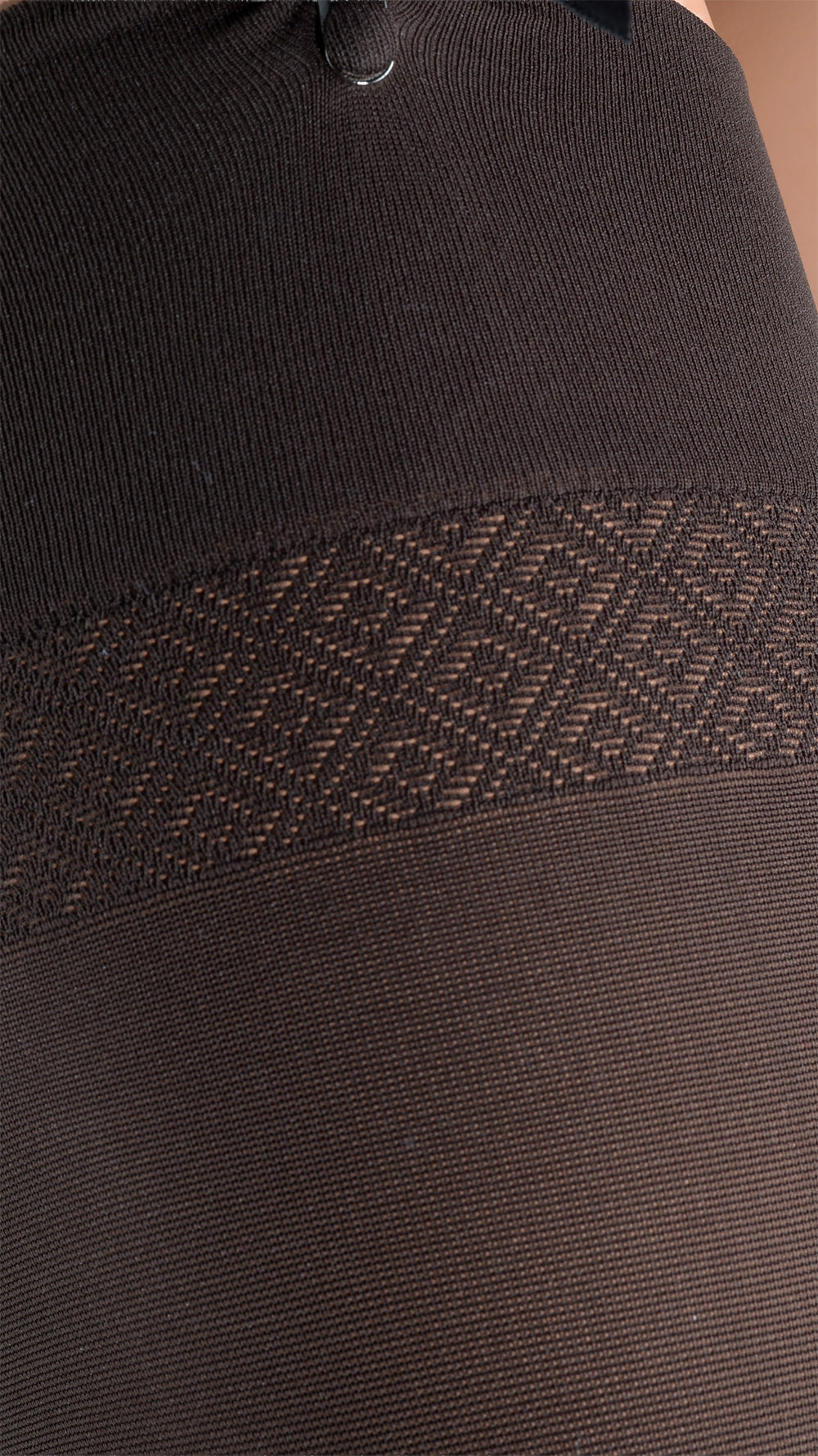 Sandra 70 Denier Soft Luxury Opaque Stockings in rich brown, perfect for adding elegance to any outfit.