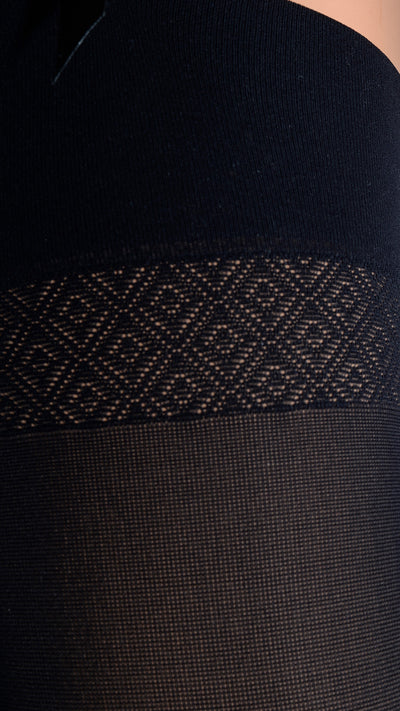 Elegant Sandra 70 Denier Soft Luxury Opaque Stockings feature a stylish design, perfect for any evening look.