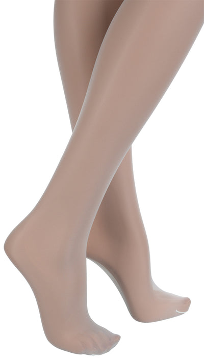 Elegant legs adorned in Scandal 20 Den Strip Panty Suspender Pantyhose for Allure, perfect for seductive moments.