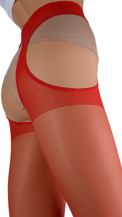 Elevate your allure with Scandal 20 Den Strip Panty Suspender Pantyhose, perfect for seductive moments.