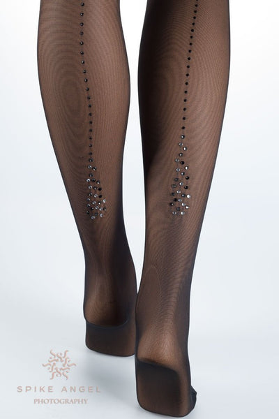 Afrodite Dotted Seam Fashion Pantyhose - Spike Angel