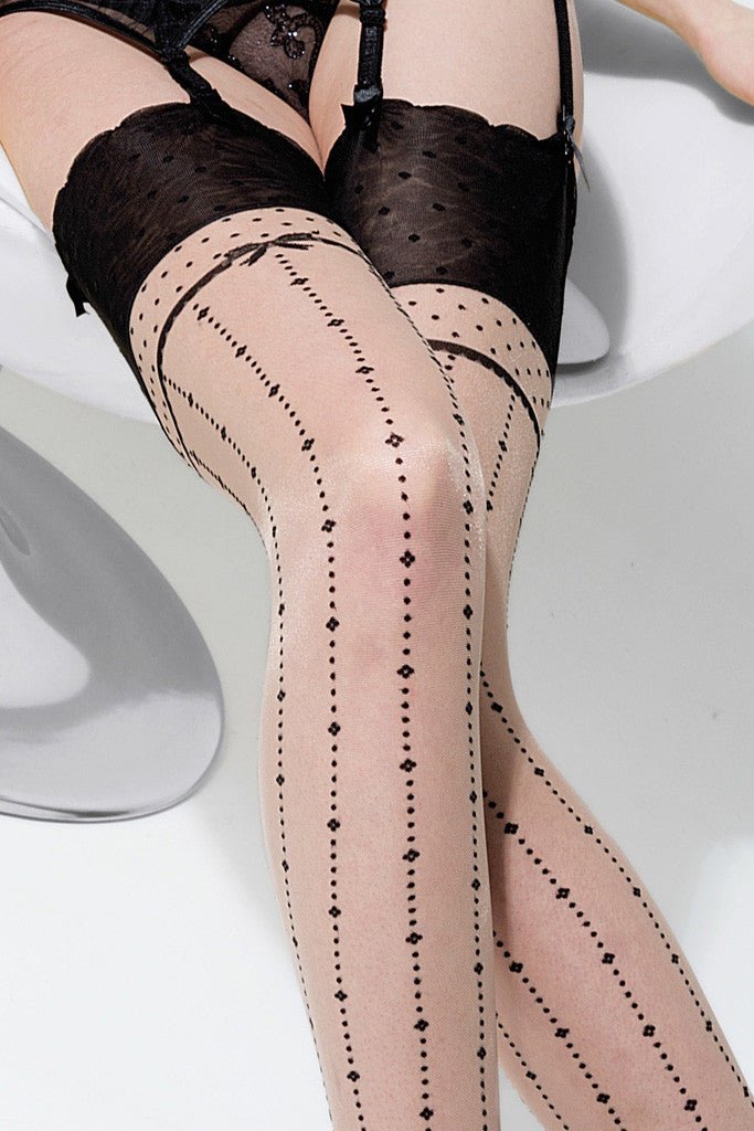 Babilonia Dotted lines Stockings - Spike Angel