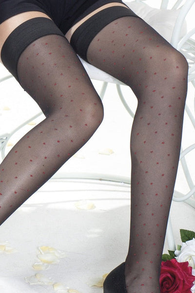 Caipirinha Polka Dot Thigh High - Spike Angel