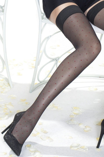 Caipirinha Polka Dot Thigh High - Spike Angel