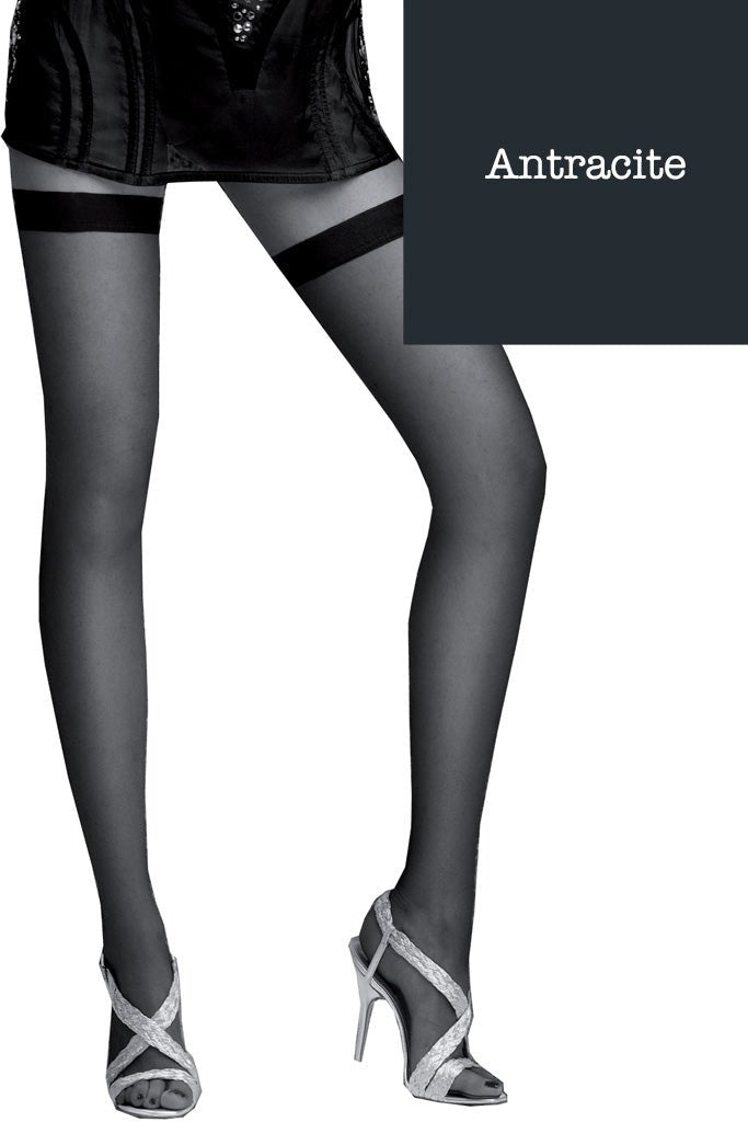 Capri 8 Den Ultra Sheer Thigh Highs - Spike Angel