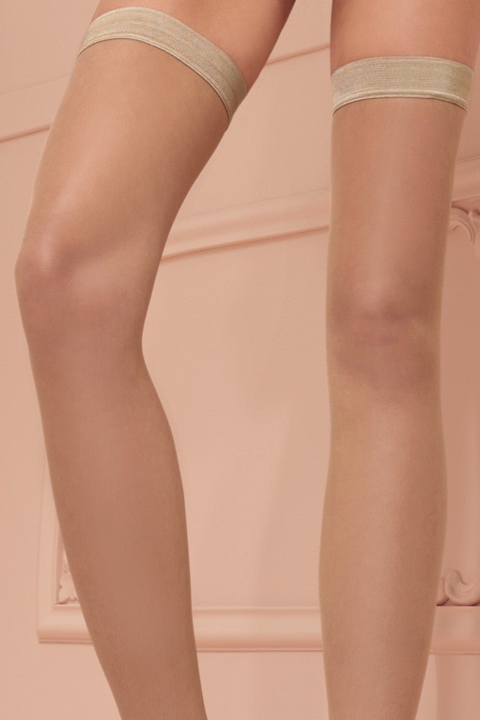 Trasparenze Capri 8 Den Ultra Sheer Thigh Highs offer a flawless, natural look for beautiful legs.