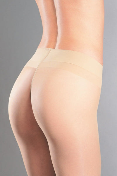 Clara 20 Den G-String Effect Pantyhose by Trasparenze, offering a sleek, defined look with silky 20 Denier fabric.