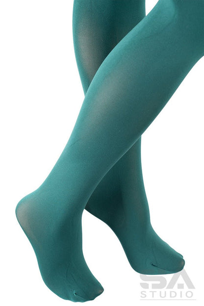 Cortina 100 Den Strip Panty Suspender Tights - Spike Angel
