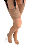 Eleonora 30 Den Lace Top Stockings - Spike Angel