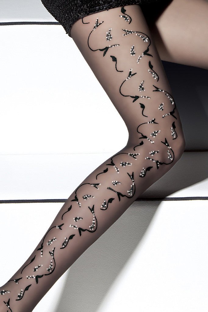 Eliza Patterned Pantyhose - Spike Angel