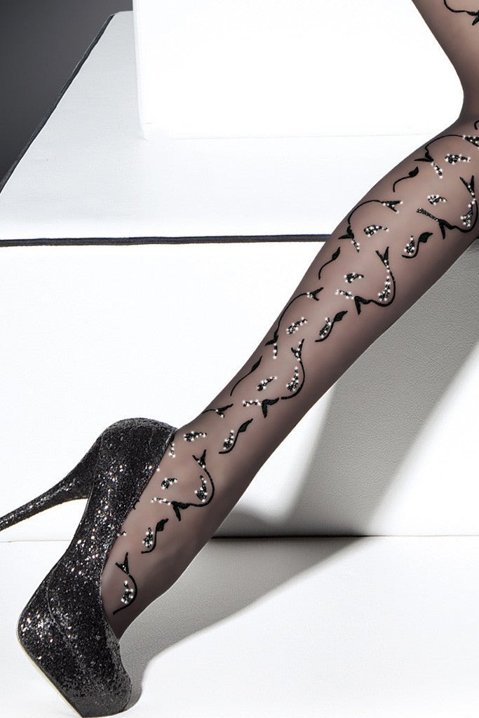 Eliza Patterned Pantyhose - Spike Angel