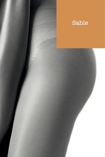Sheer and comfortable, the Gold Derm 40 Bikini Shaping Pantyhose enhances your look with all-day support.