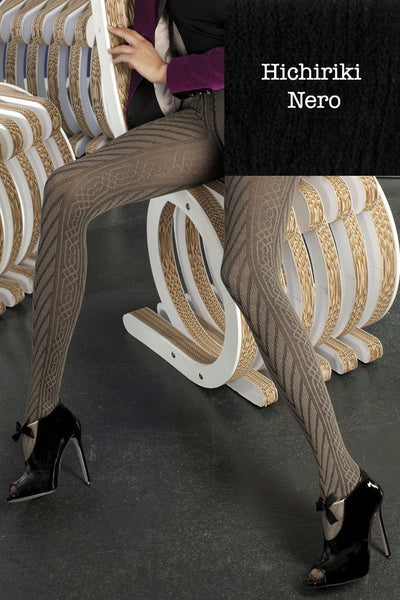 Stylish Trasparenze Hichiriki Fashion Tights featuring eye-catching patterns, perfect for trendy outfits.